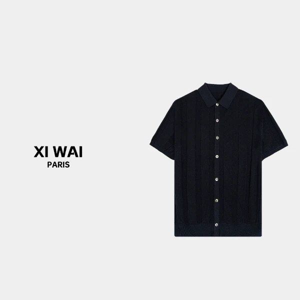 高级男装 春夏新品25s男士亚麻莱塞尔面料休闲经典POLO短袖 T029