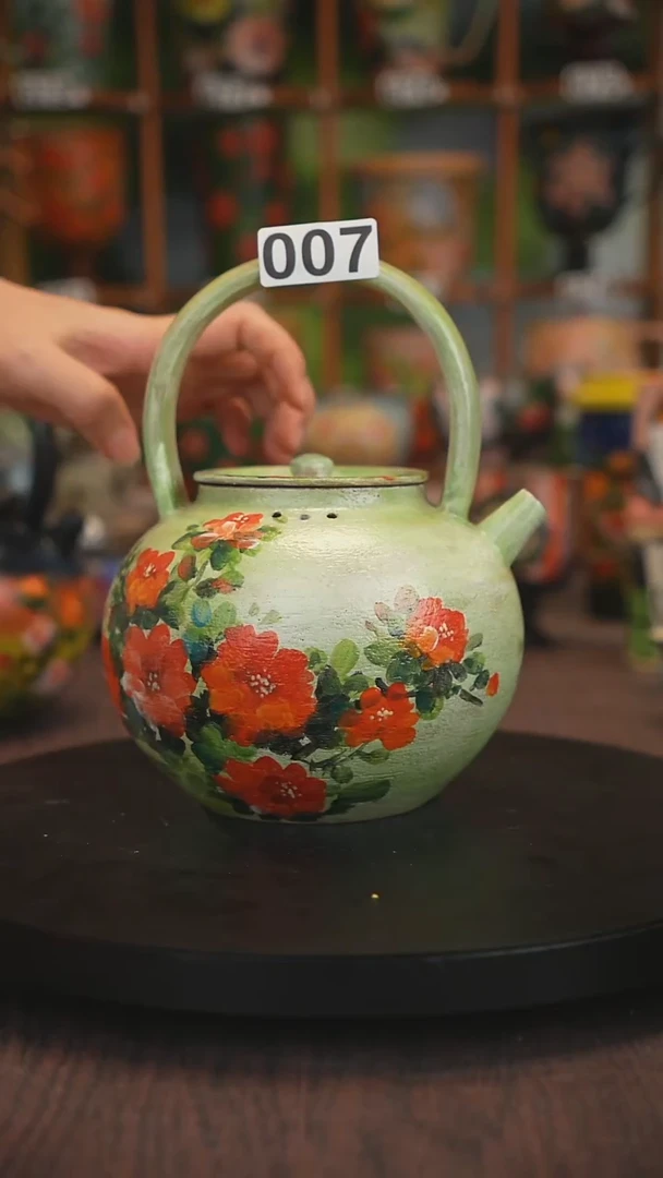 紫砂油画手绘釉下彩007