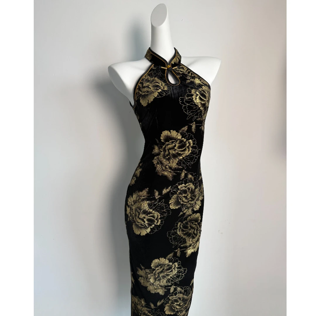 苏故里【墨香染袖 】少女气质传统款旗袍新中式日常旗袍单层衣长120