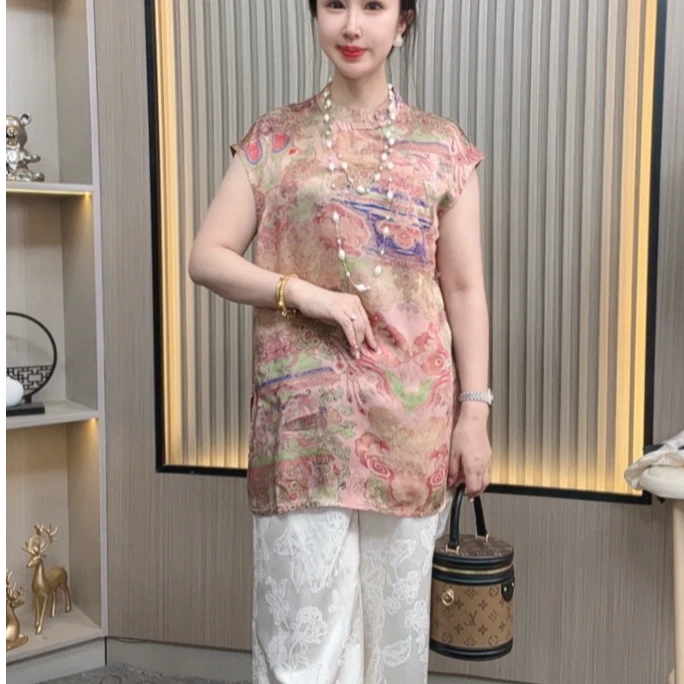 【七彩祥云】中式上衣改良版斜襟盘扣气质短袖