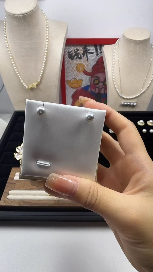 银S925镶嵌耳饰海水珍珠1