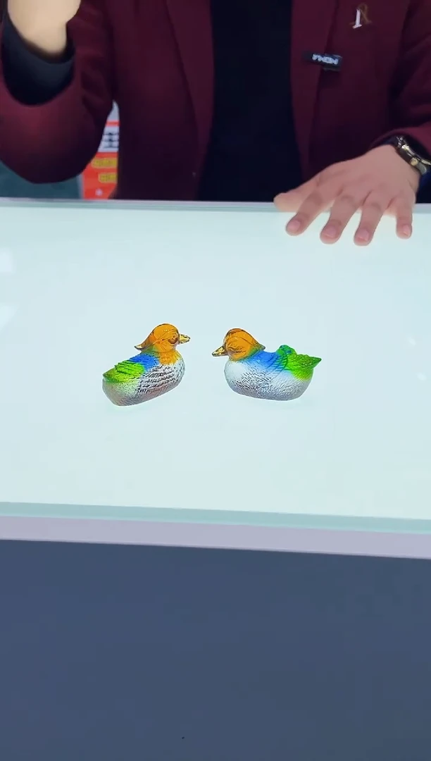 【闪购商品】泥塑古法琉璃鸳鸯摆件