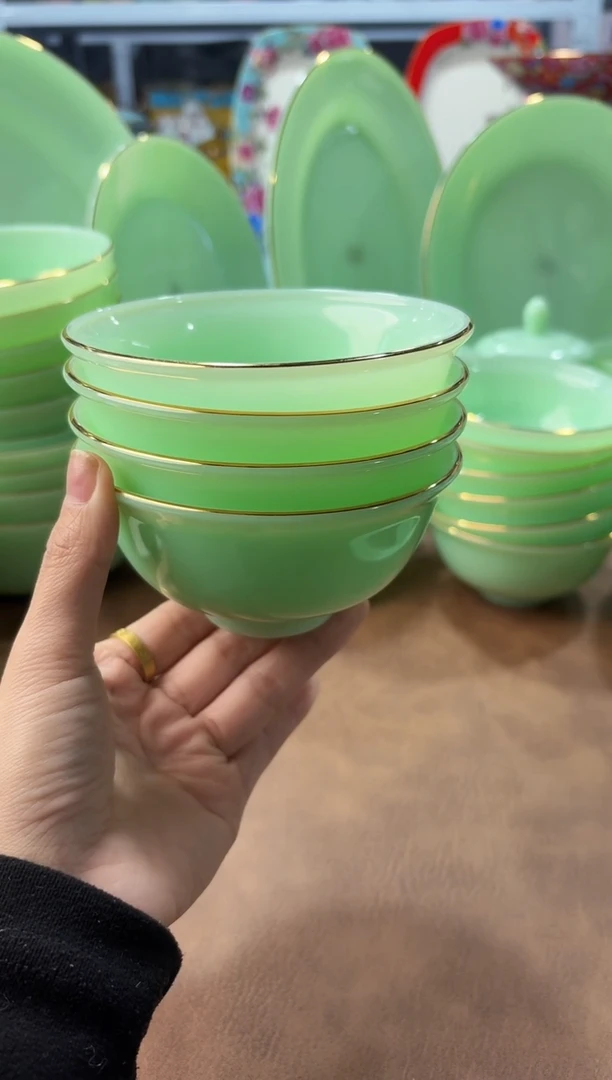 玉瓷 4.5英寸饭碗4个景德镇陶瓷