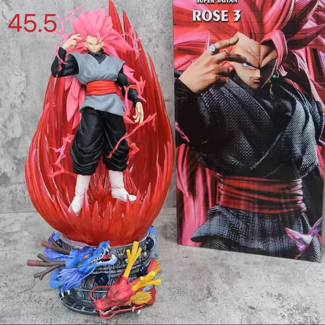 现货/七龙珠 巨浪超三桃红黑悟空手办摆件