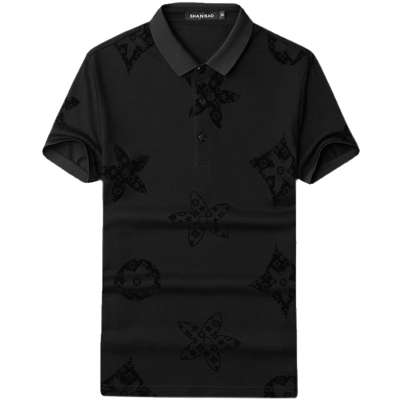 卓伊纳比欧洲站植绒短袖polo衫男士夏季2025新款潮牌翻领半袖t