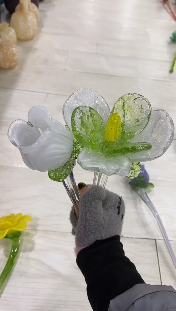 俊*慕忆家手作琉璃花瓶两只