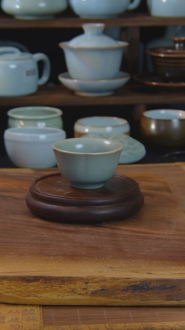 原矿原釉汝瓷福杯