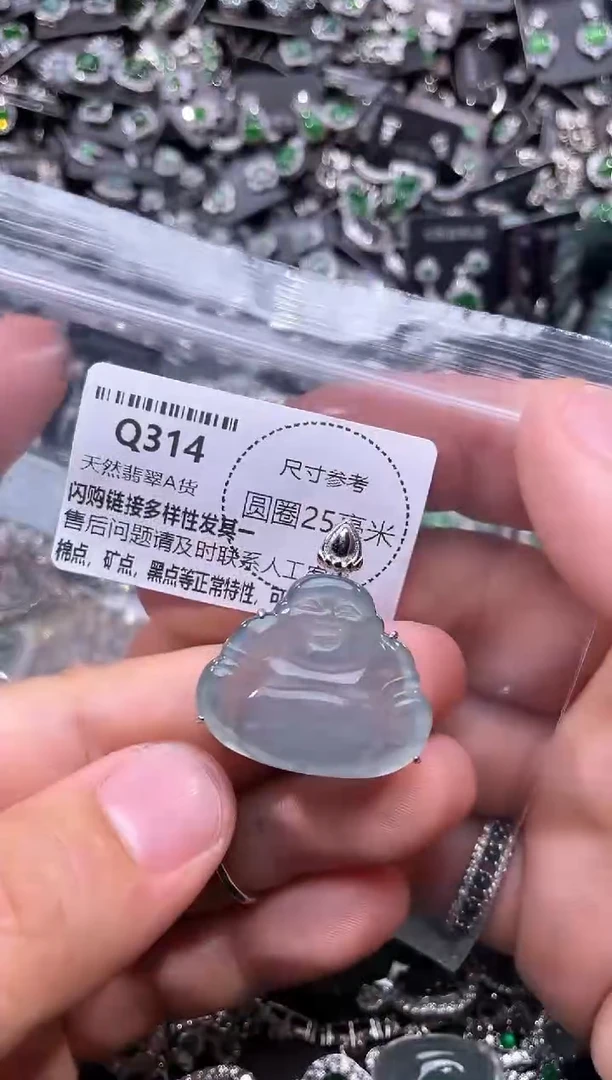 翡翠未镶嵌颈饰Q314吊坠