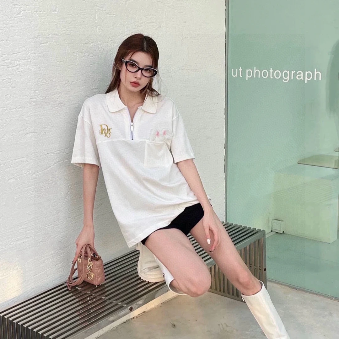 99新 DIOR/迪奥 白色短袖兔年限定/尺码m/DH001730