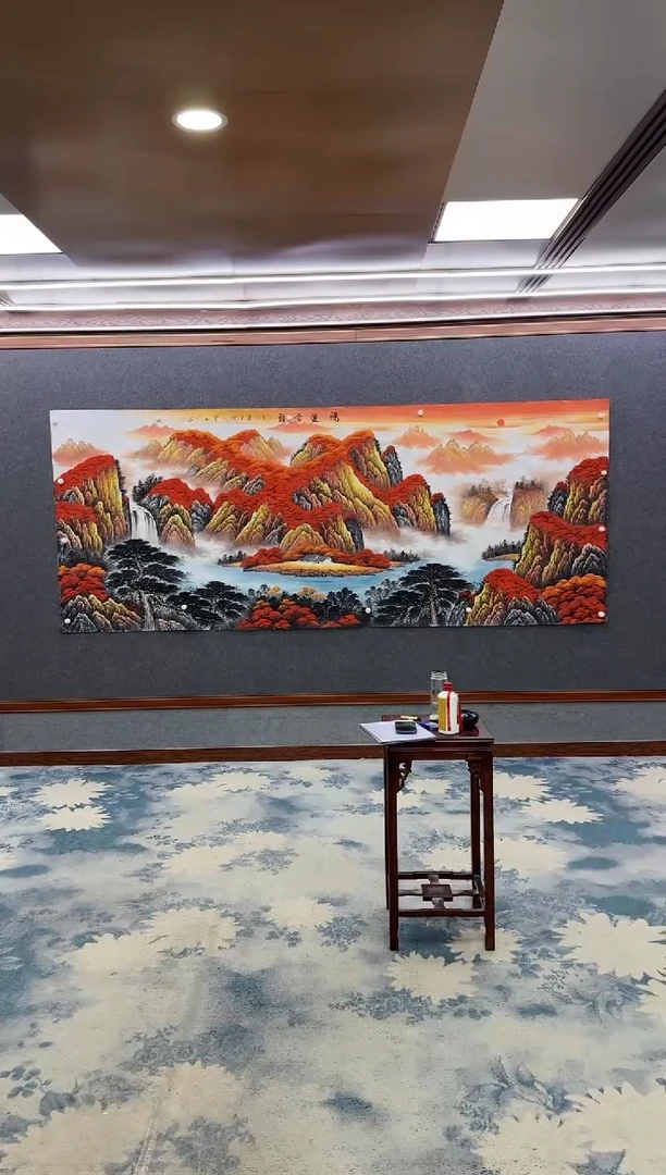 国画夜**空Z刘雪红-山水国画-大丈二