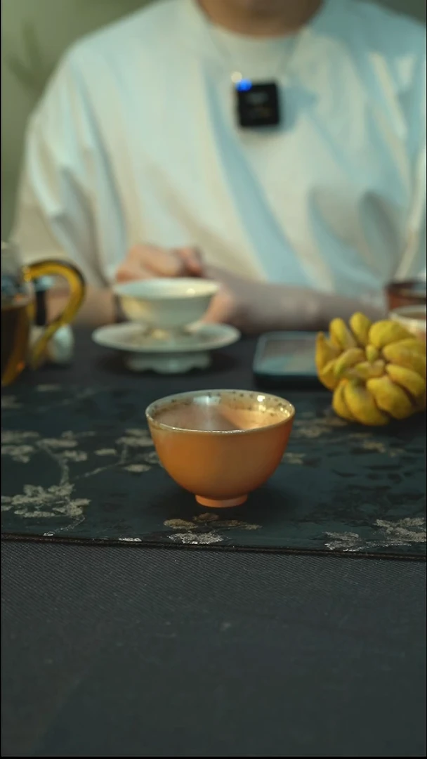 主人杯孤品 裸烧柴烧  火痕杯