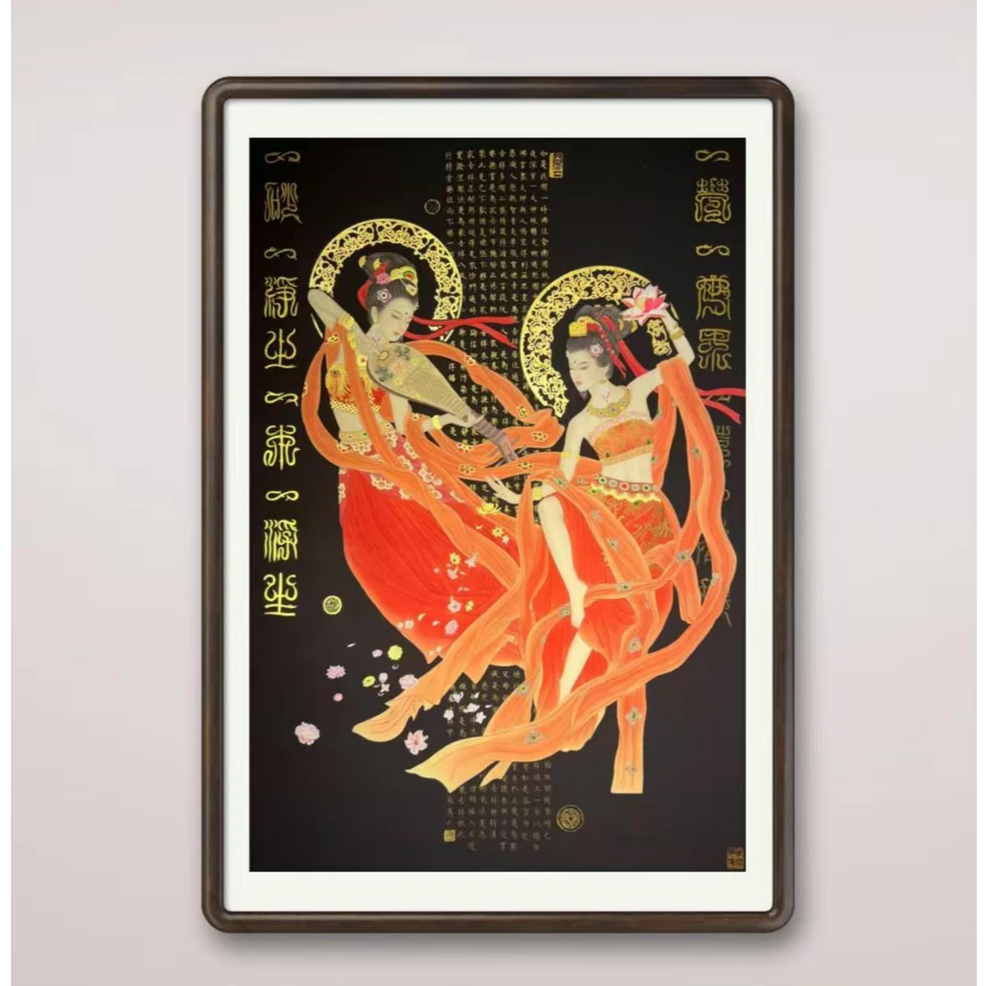 高老师人物系列造像书双人飞天神女