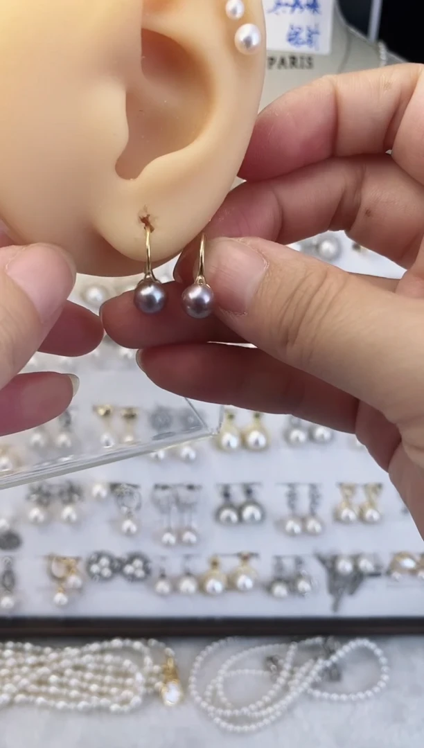 合金耳饰淡水珍珠49