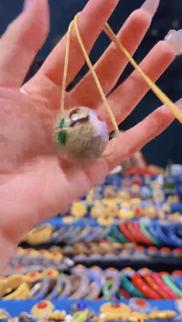 景泰蓝3.0大珠链子米黄色