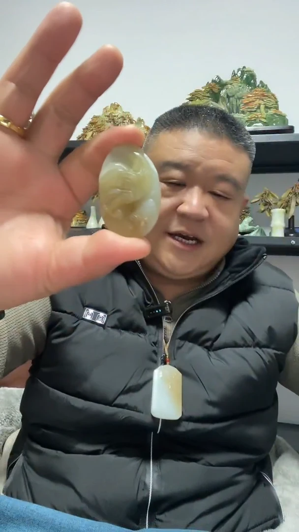 吊坠(赠链)未镶嵌和田玉大吉大利吊坠