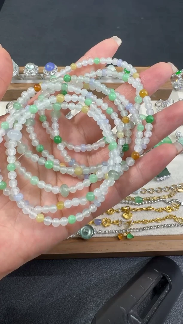 未镶嵌手串翡翠S0730-S459-5多样性一件