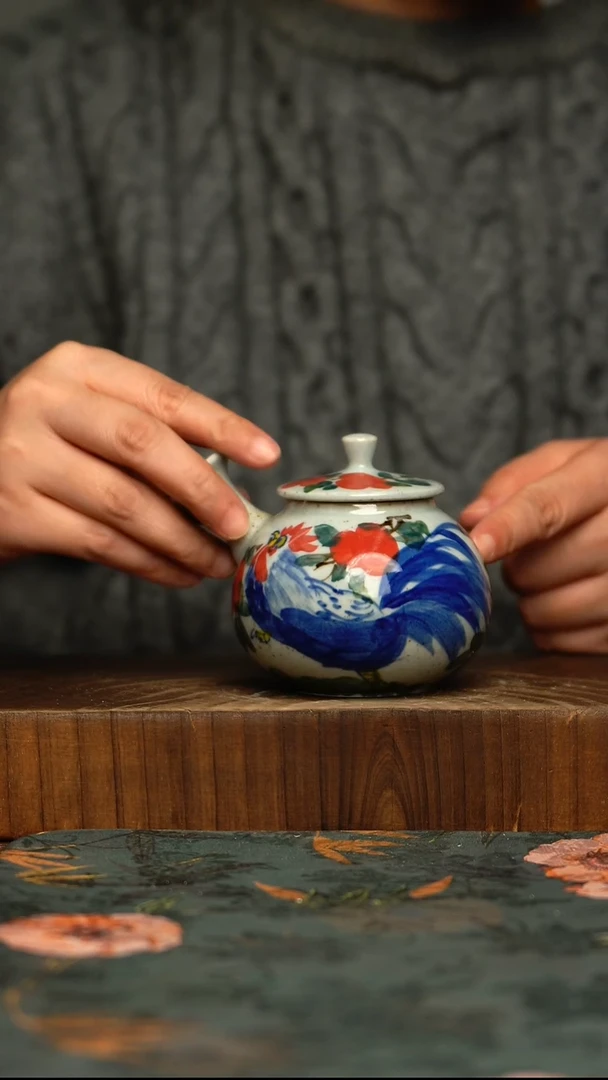 瓷片釉下彩手工手绘同款陶器