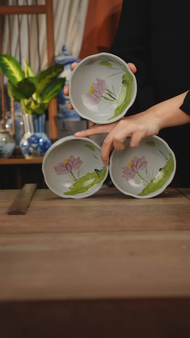现代景德镇设计师釉下手绘陶瓷餐具
