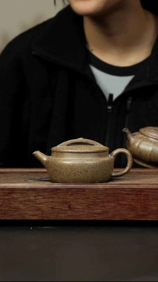 紫砂茶壶本绿柴烧 汉瓦