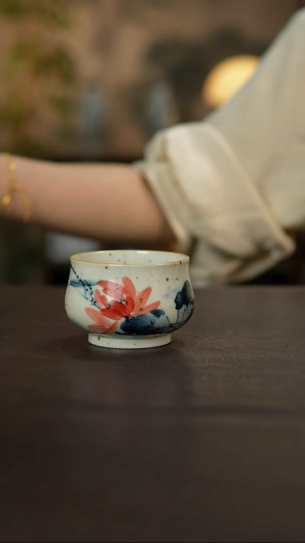 杯景德镇陶瓷杯碗柴烧多人