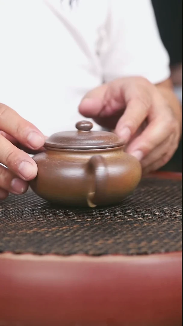 茶壶紫砂26号 柴烧黄金段仿古220CC