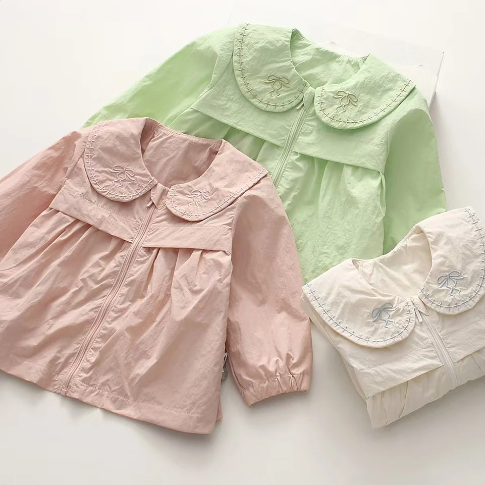 【青檬】儿童春季新款甜美上衣蝴蝶结之恋双层外套 5137