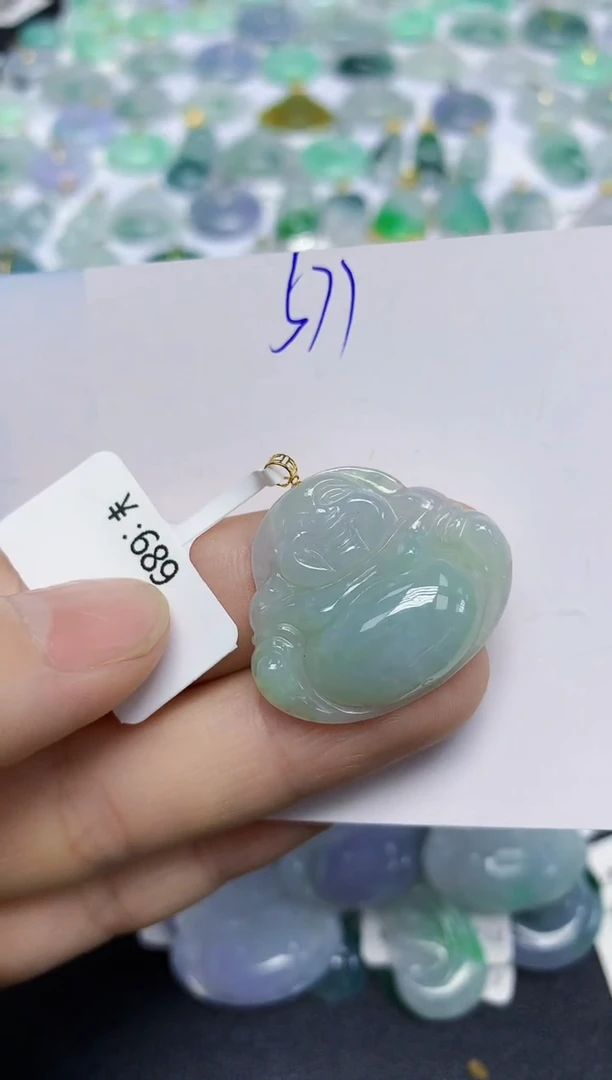 颈饰未镶嵌翡翠天然缅甸翡翠A货翡翠百元以上9元证书费自理
