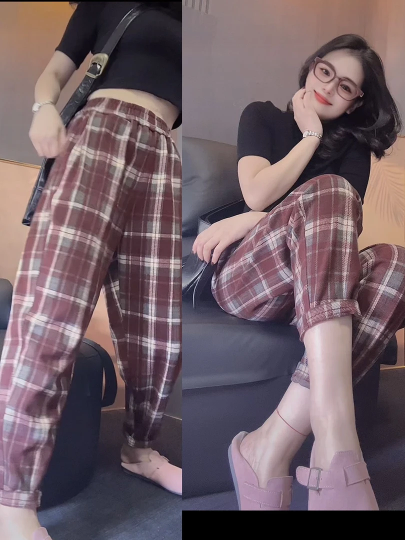 【欧千金】2025秋冬 欧韩金丝软毛呢 原创一体哈伦裤