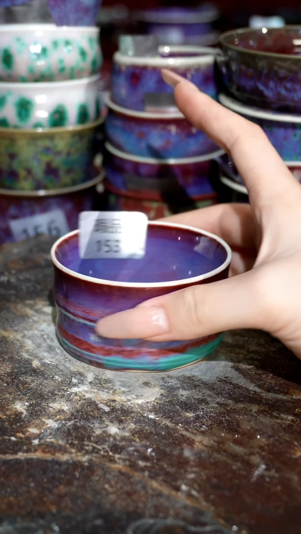 摆件精品窑变钧瓷茶器