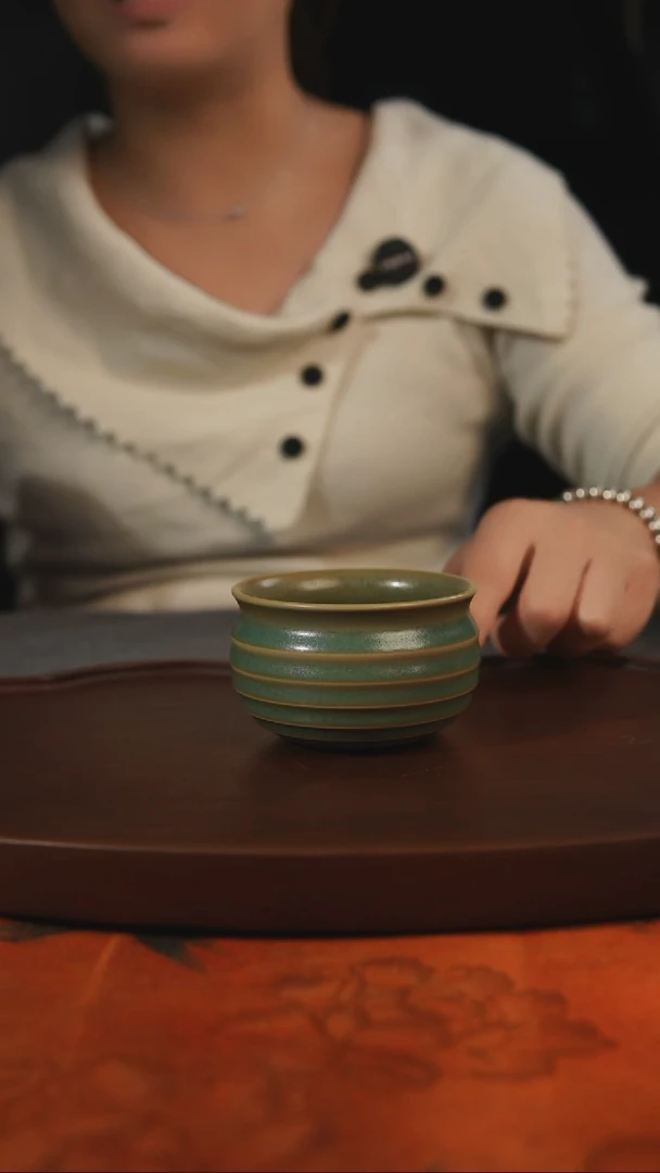 杯子柴烧 玄纹 汝州原产地原矿仿古老釉