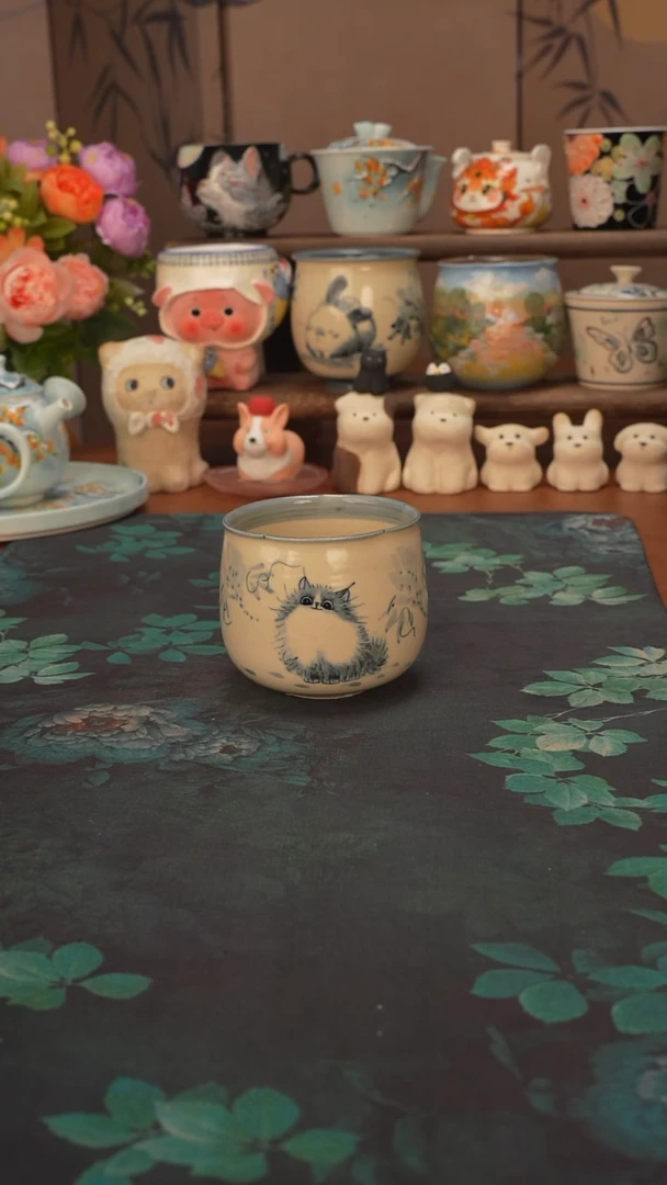 小雾垂露  小美花口手握杯