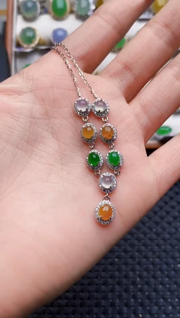 银S925镶嵌戒指翡翠0558