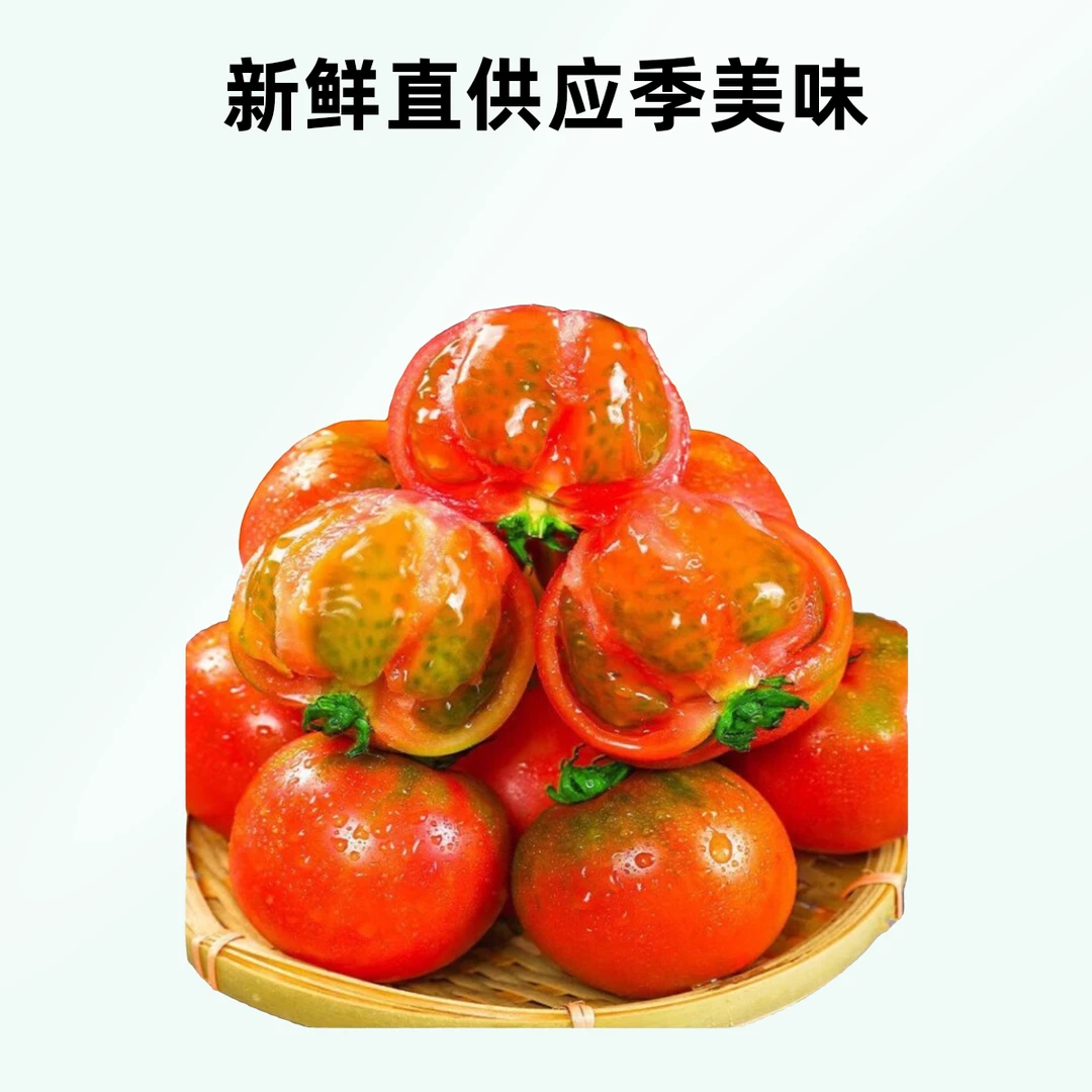 草莓西红柿铁皮西红柿酸甜爆汁小时候的味道3-5斤绿色食品认证（顺丰包邮）新鲜番茄同城配草莓番茄河北省