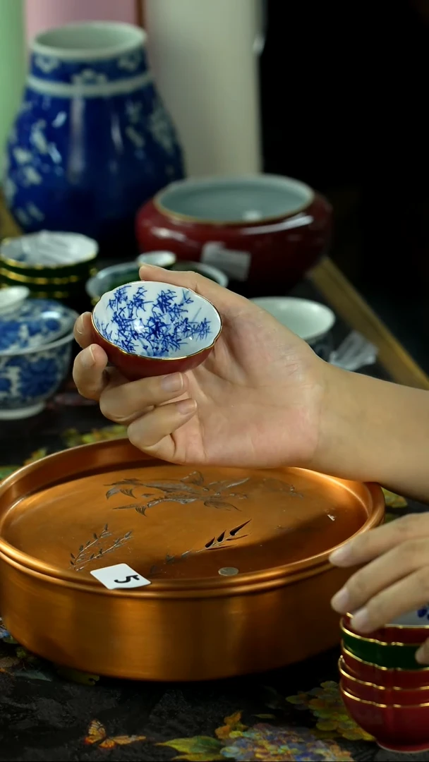 中秋国庆景德镇手绘瓷器