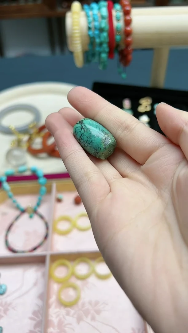 【闪购商品】绿松石吊坠未镶嵌松石桶珠吊坠*1 ZD