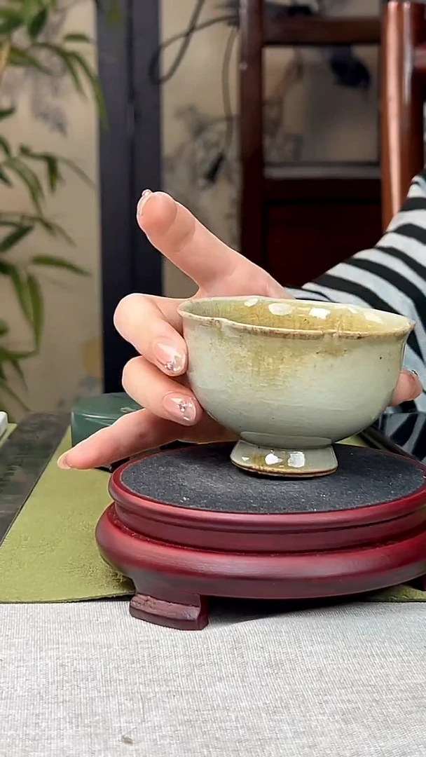 瓷片景德镇毛仔柴窑杯