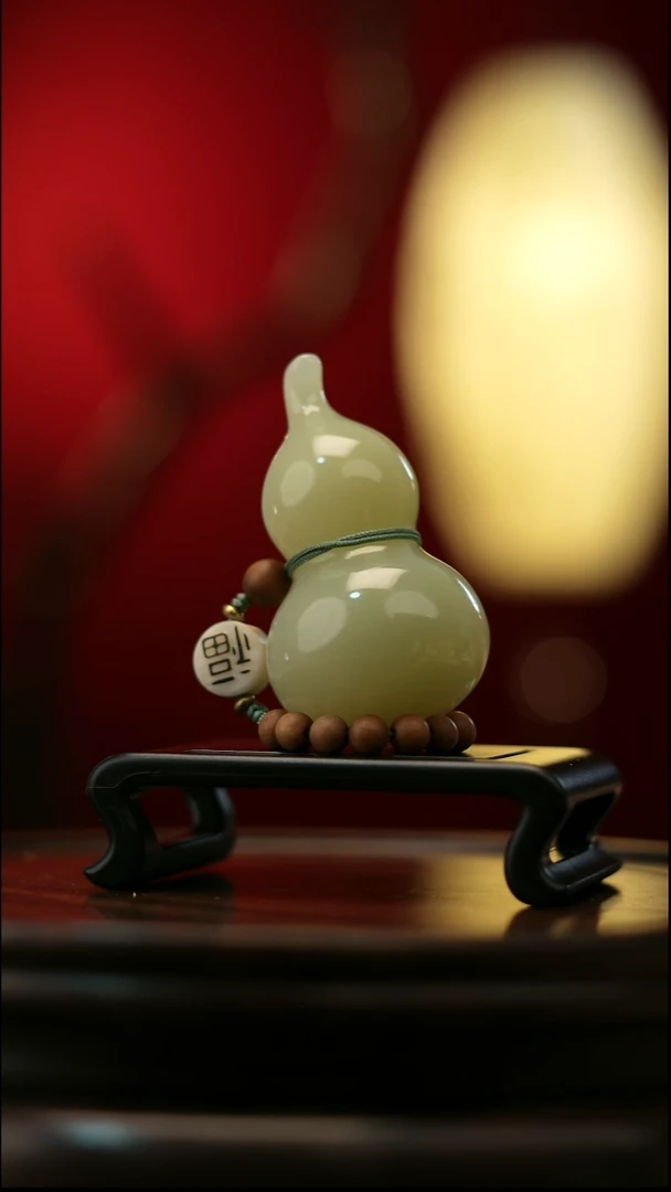 玉【手捻玉福禄】天然玉石手把件