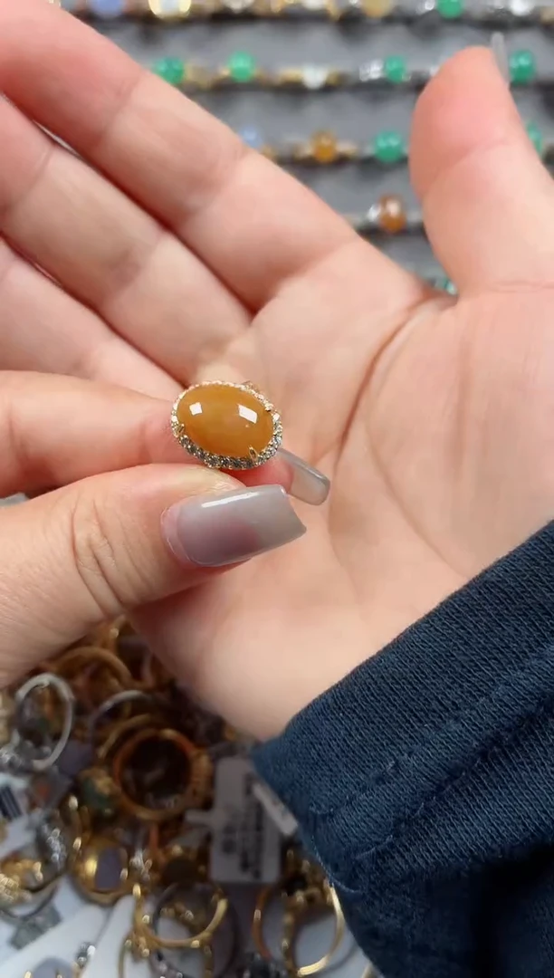 银S925镶嵌戒指翡翠.