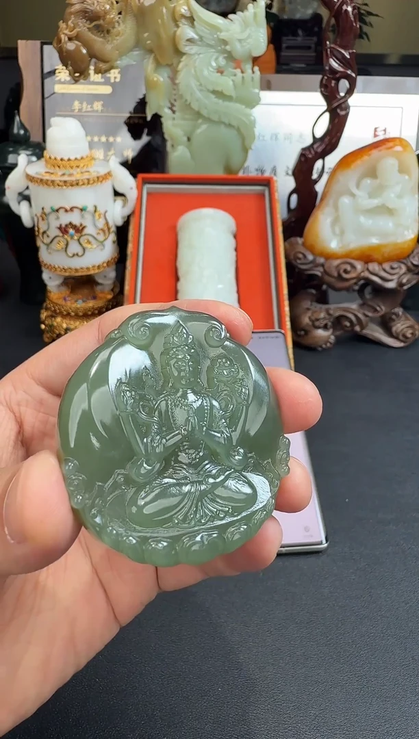 吊坠(不含链)未镶嵌和田玉（糖玉）泽*和田玉吊坠