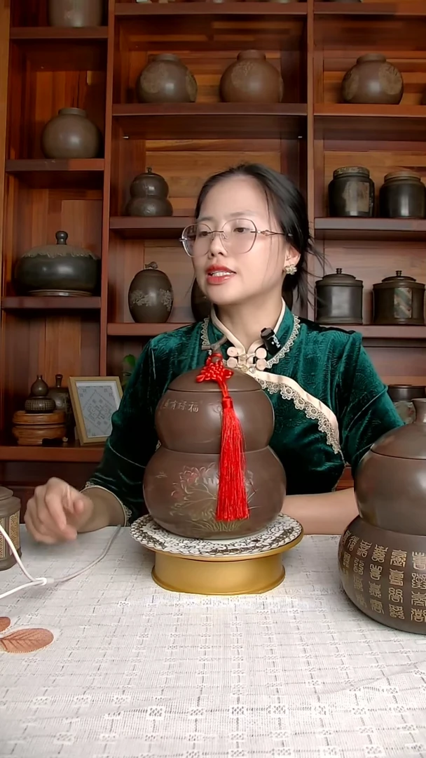 坭兴陶葫芦罐纯手工