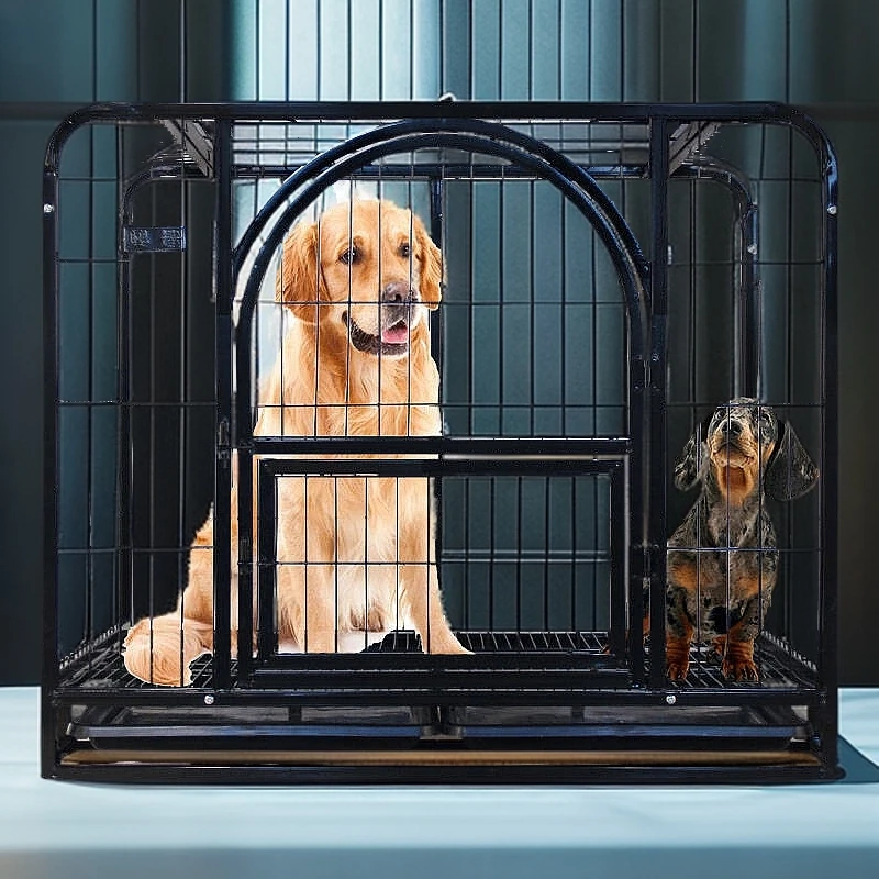 狗笼子室内家用中型犬小型犬带厕所可折叠狗笼通用