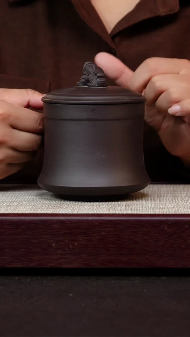 茶杯紫砂卧虎藏龙微瑕