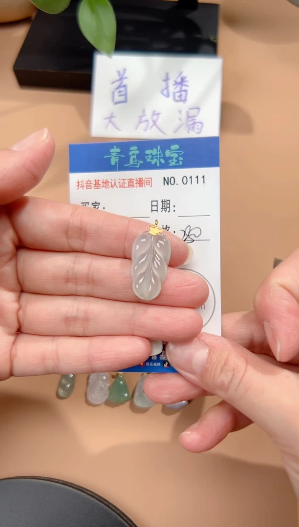 【闪购商品】翡翠颈饰18K金镶嵌多样性随机发其中一件