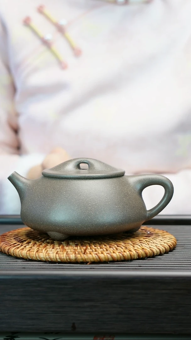 茶壶紫砂原矿老青灰泥 景舟石瓢 300cc