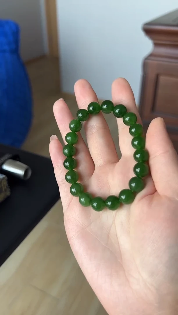 【闪购商品】和田玉（碧玉）手串未镶嵌和田玉9.5mm单圈