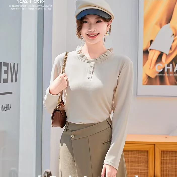 601蕾丝花边女上衣打底