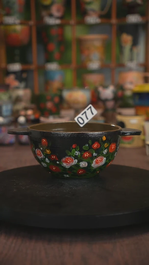 紫砂油画手绘釉下彩077