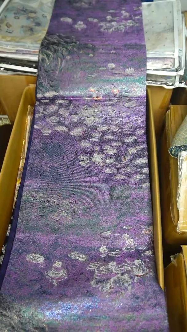 织绣5彩金织莫奈睡莲