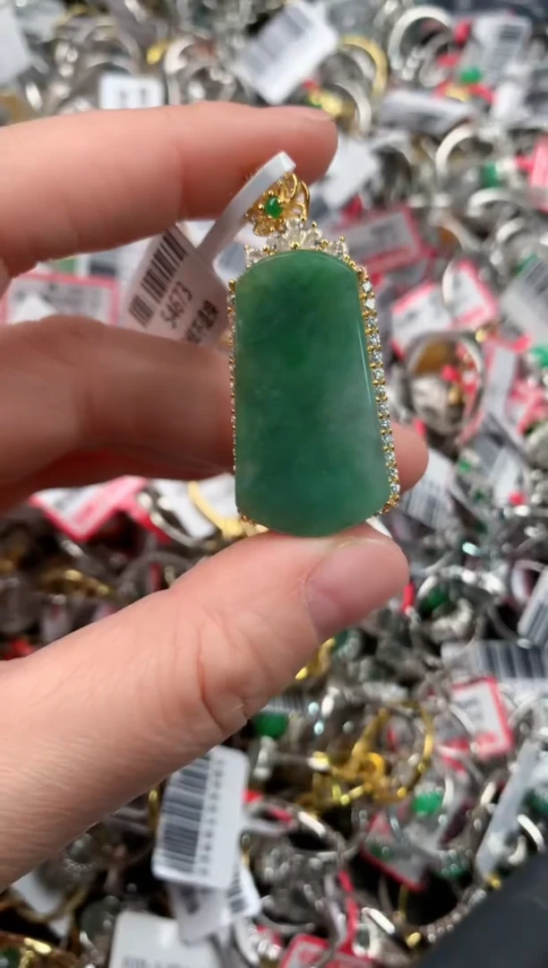 银S925镶嵌戒指翡翠888   8