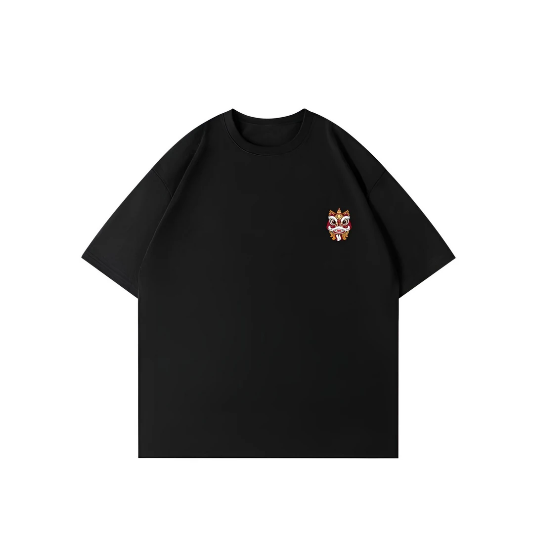 SMC夏季半袖圆领常规印花ins宽松美式丝网印短袖T恤短袖国潮纯棉